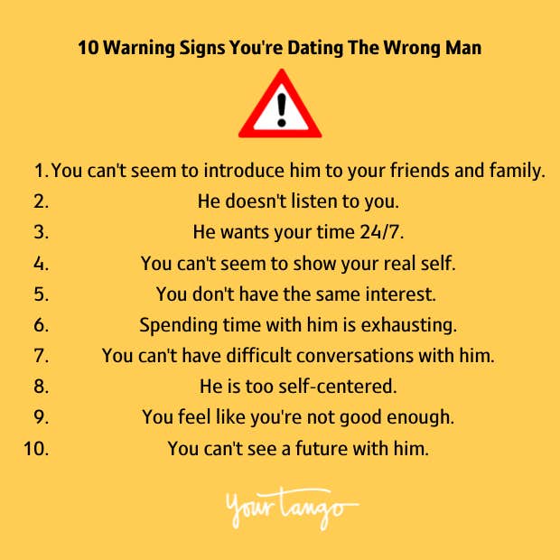 signs he&#039;s the wrong guy for you