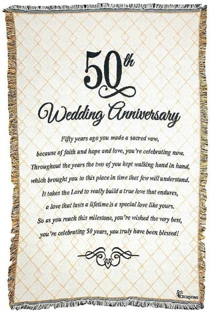Dicksons 50th Wedding Anniversary Cotton Tapestry