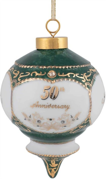 CBE &#039;Happy 50th Wedding Anniversary&#039; Jewel Victorian Ornament