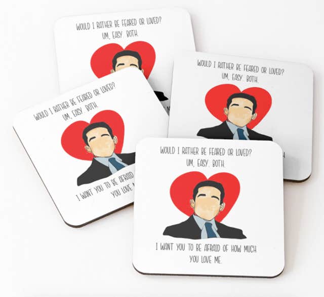 The Office Valentine Michael Scott Coasters