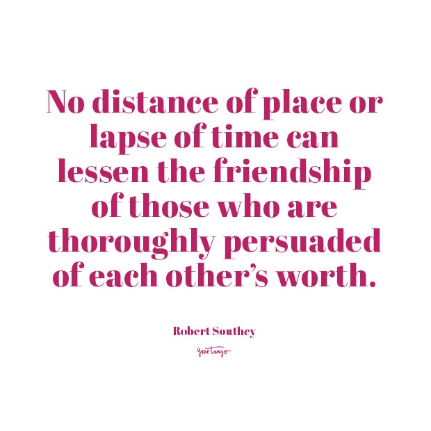 Robert Southey long distance friendship quotes