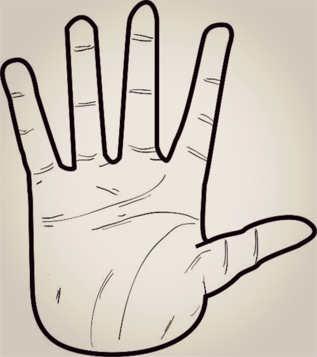 air hand shape palm reading