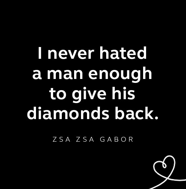 Zsa Zsa Gabor breakup quote