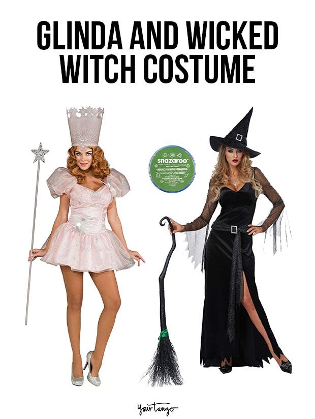 gay couple halloween costumes Glinda The Good Witch and Wicked Witch of the West