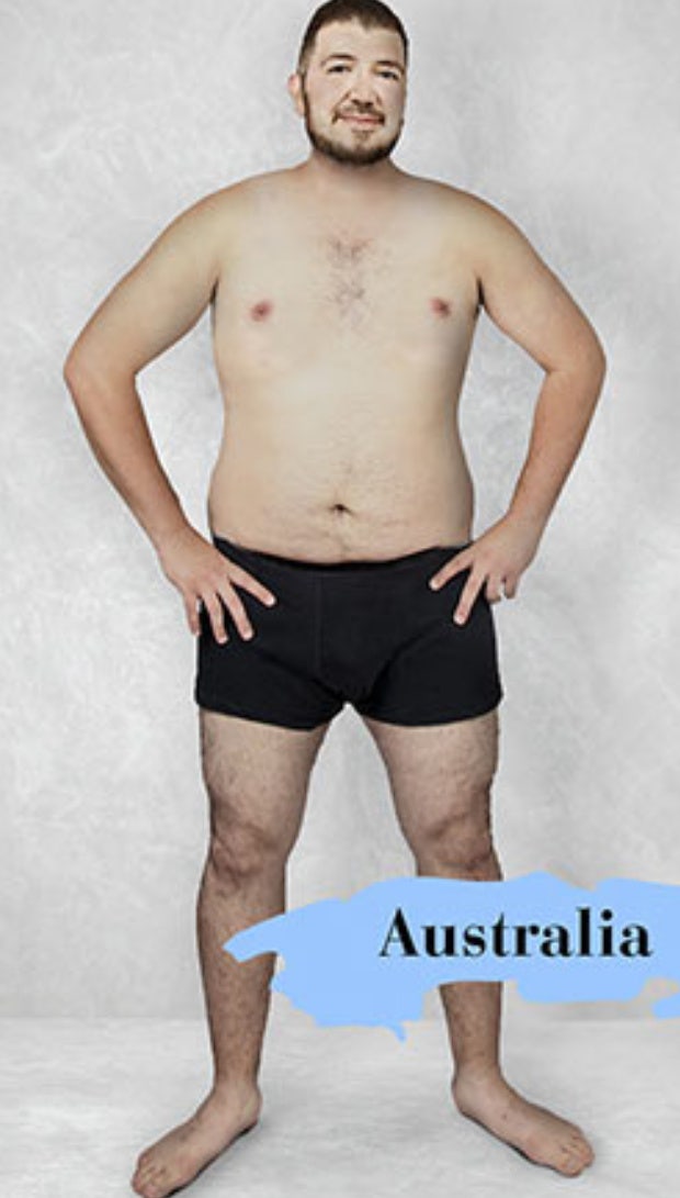ideal male body type in Australia