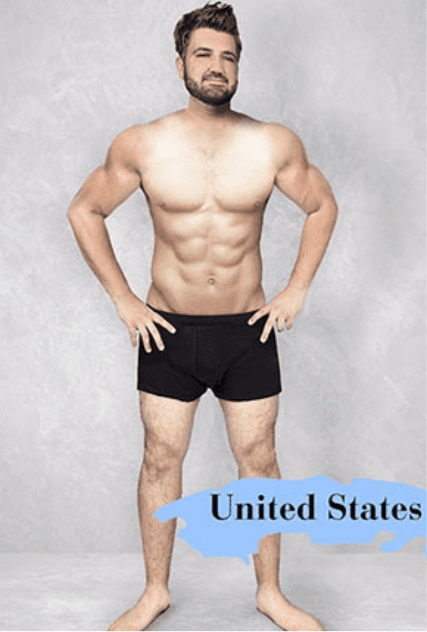 ideal male body type in the US