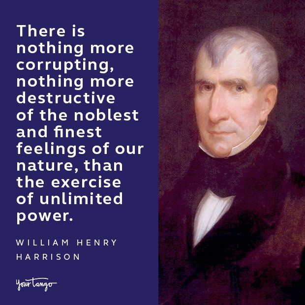 william henry harrison presidential quote