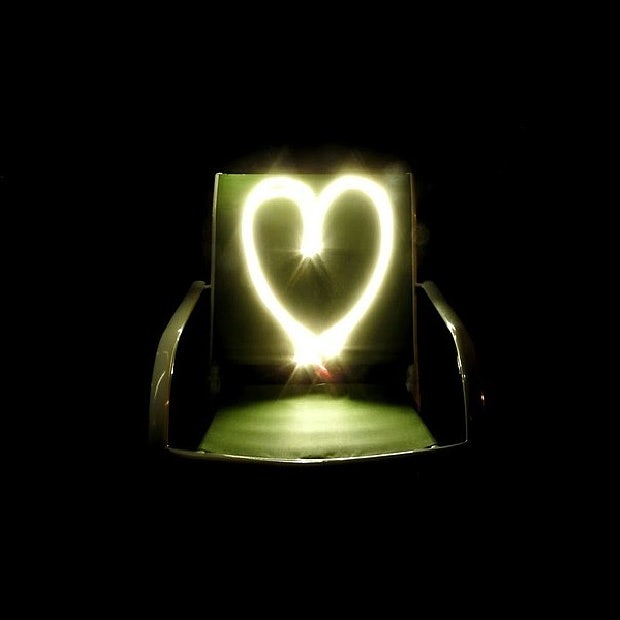 long exposure heart love symbol