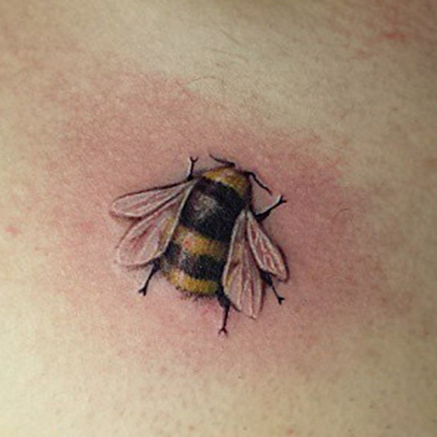 small tattoos with big meaning bumble bee