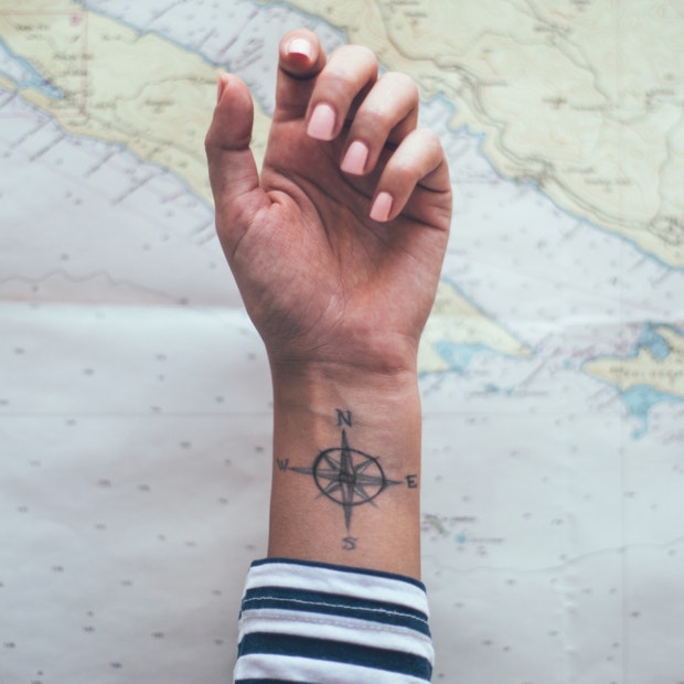 small tattoos with big meaning compass