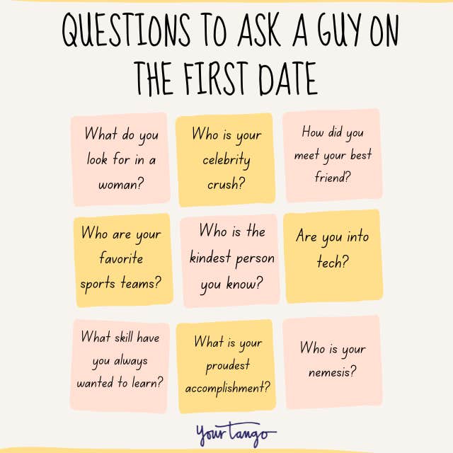 Questions to ask a guy on a first date