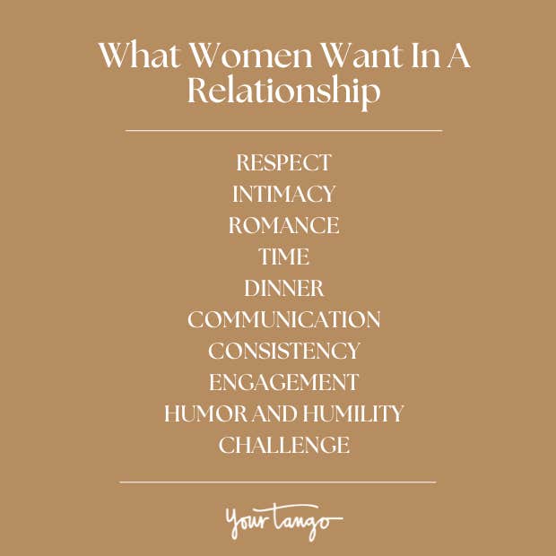 What women want in a relationship