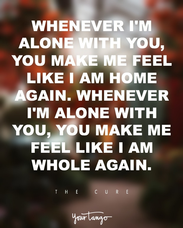 The Cure lovesong i love you quote