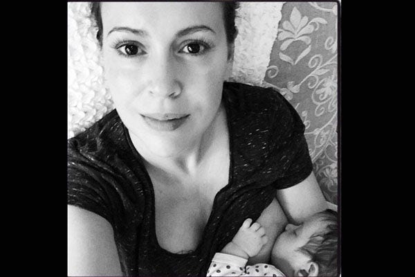 boobs alyssa milano breastfeeding