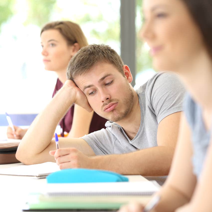 Student slacking in class, not doing assignments