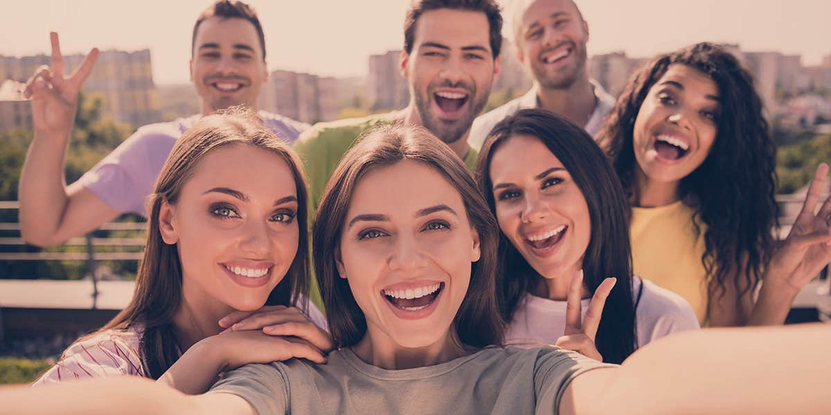 group of people smiling