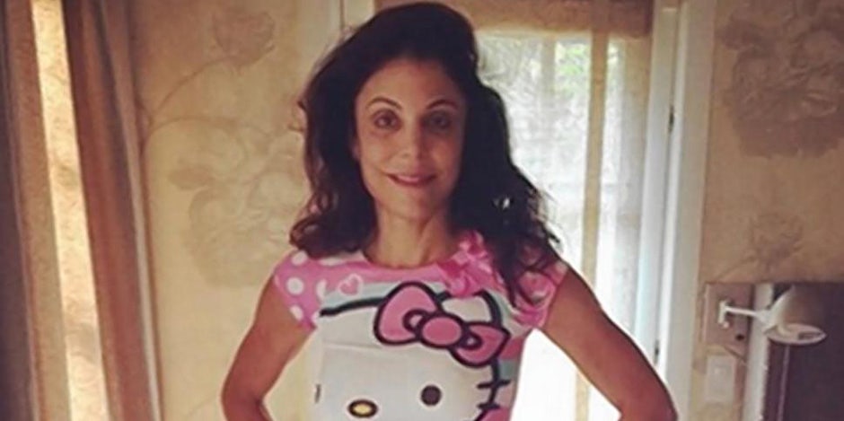 Bethenny Frankel as a way-too-skinny girl, dressed in four-year-old daughter Bryn's clothes