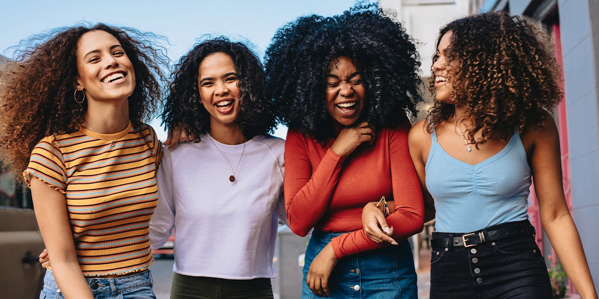group of black women with natural hair