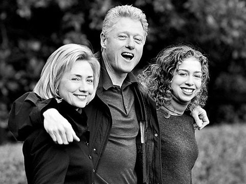 Hillary Clinton, Bill Clinton and Chelsea Clinton