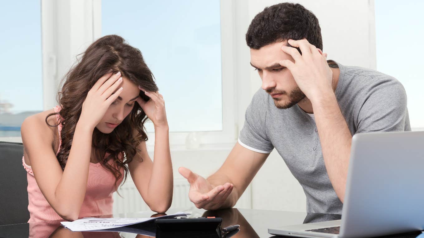 couple stressed about finances