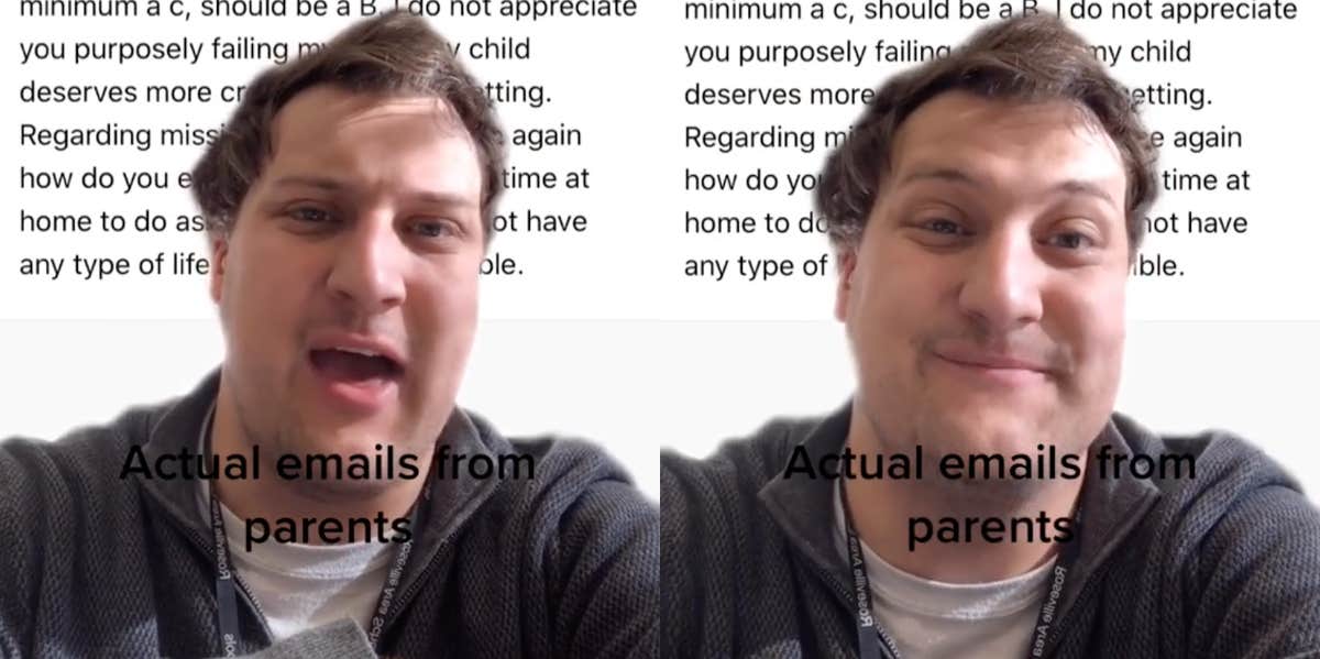 A teacher explains an email he got from one of his student's parents