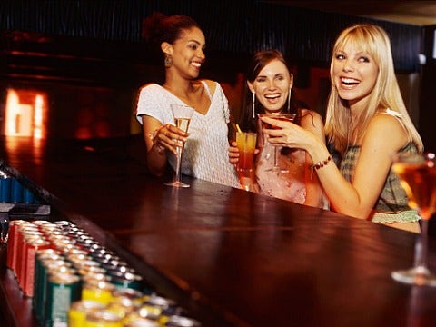 women getting drinks