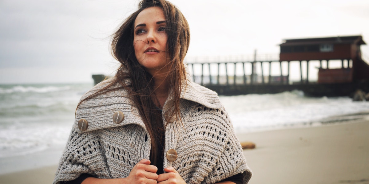 woman on beach