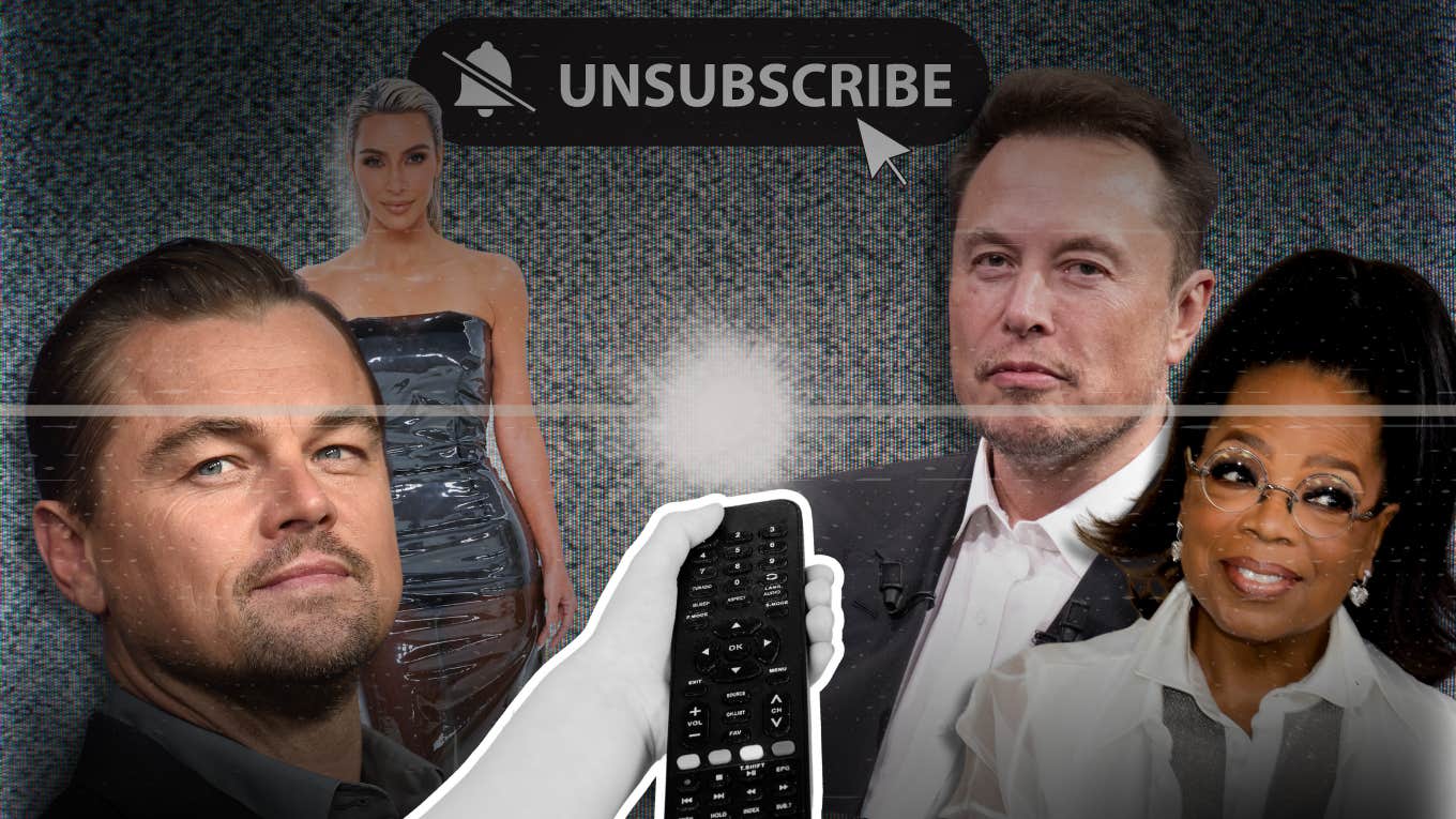 Leonardo, Oprah, Kim Kardashian, Elon Musk, turning off tv, unsubscribing 