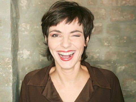 Wink! woman smiling and winking