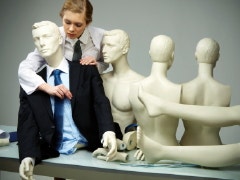 7 Ways To Transform His Style Woman dressing a mannequin