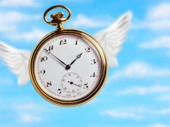 clock with wings