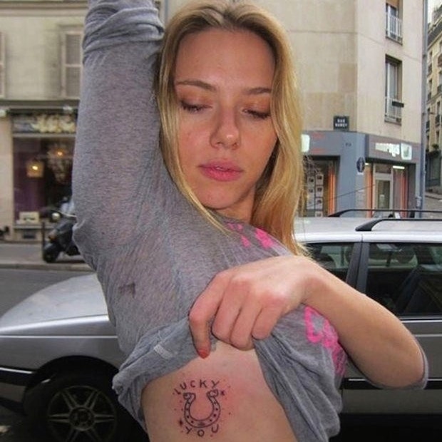 Scarlett Johansson most unique celebrity tattoos