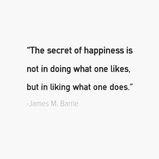 James M. Barrie make your own happiness quotes