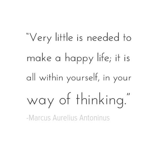 Marcus Aurelius Antoninus your own happiness quotes