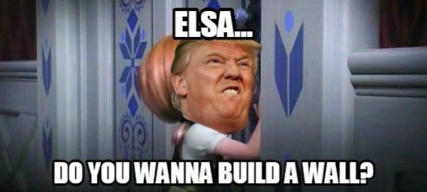 Best Donald Trump meme Frozen Build A Wall