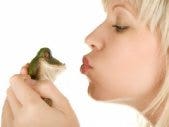 girl kissing frog