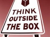 think outside the box sign