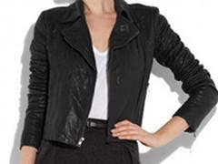 A chic leather jacket.