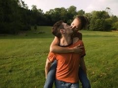 green couple celebrating earth day