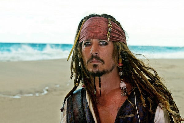 Johnny Depp from Pirates of the Carribbean: At World's End