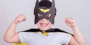 little boy dressed as batman