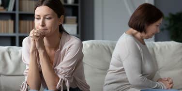 unhappy woman and estranged mother