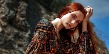 girl with red hair 