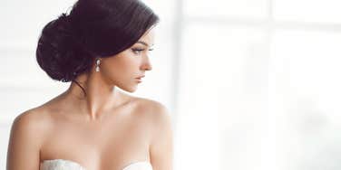 side profile of bride