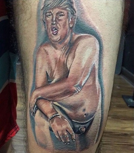 trump hillary tattoo