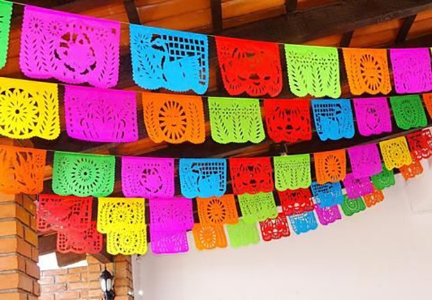 papel picado banner diy cinco de mayo decorations