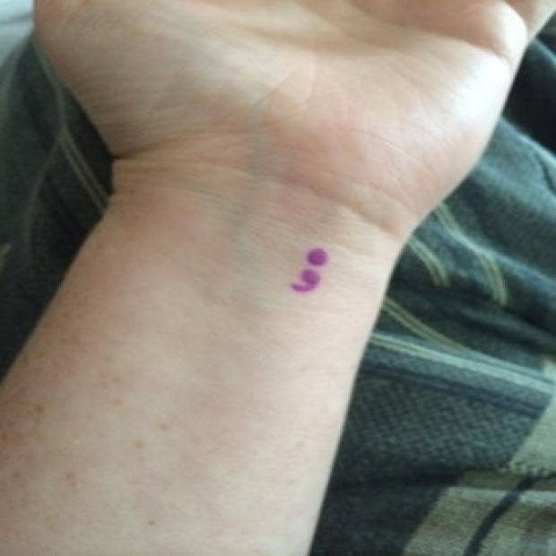 semicolon tattoos meaning