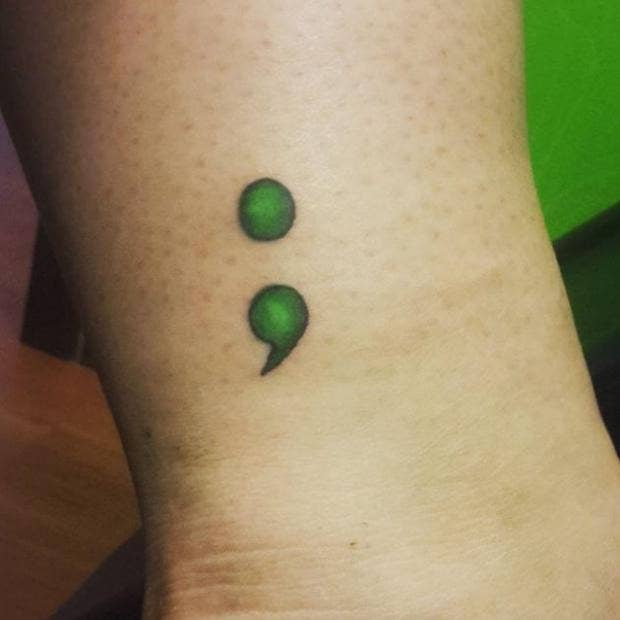 semicolon tattoos meaning