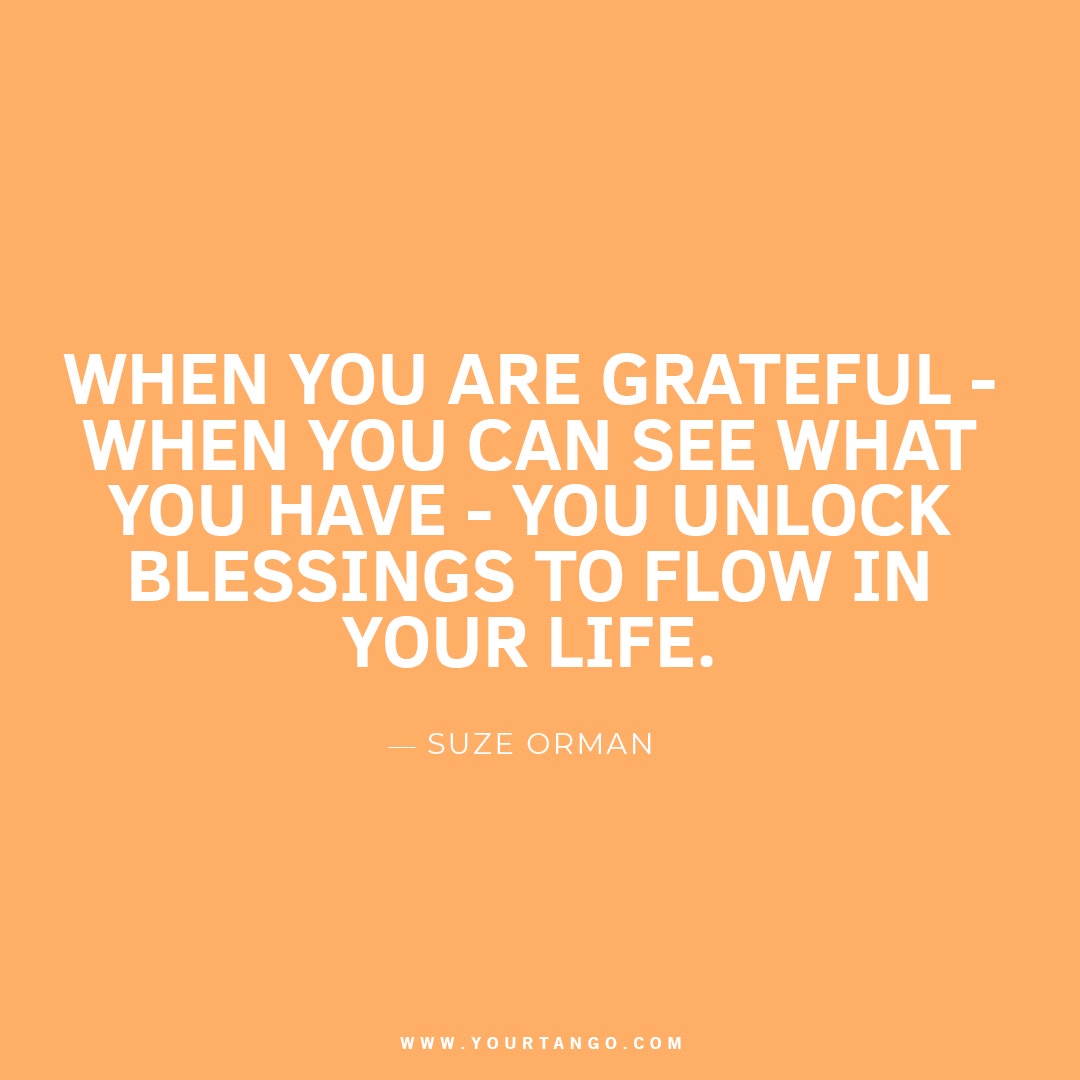 Suze Orman gratitude quote