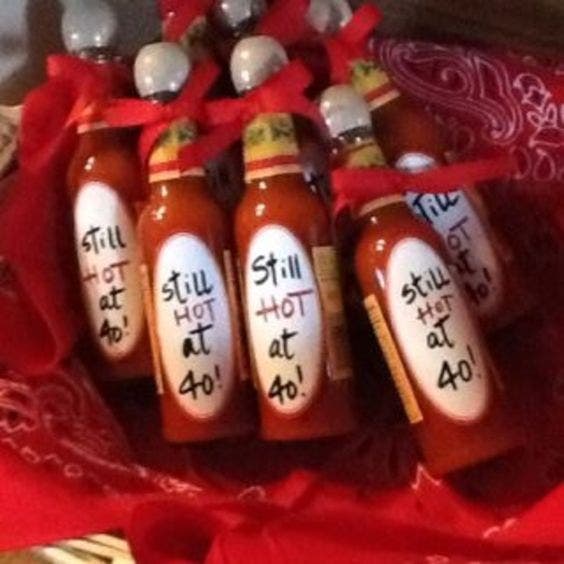 Hot Sauce Favors adult birthday party idea